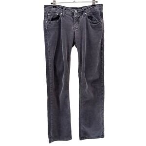 PRANA Women's Straight Leg Low Rise Cords • 2 • gray, Y2K